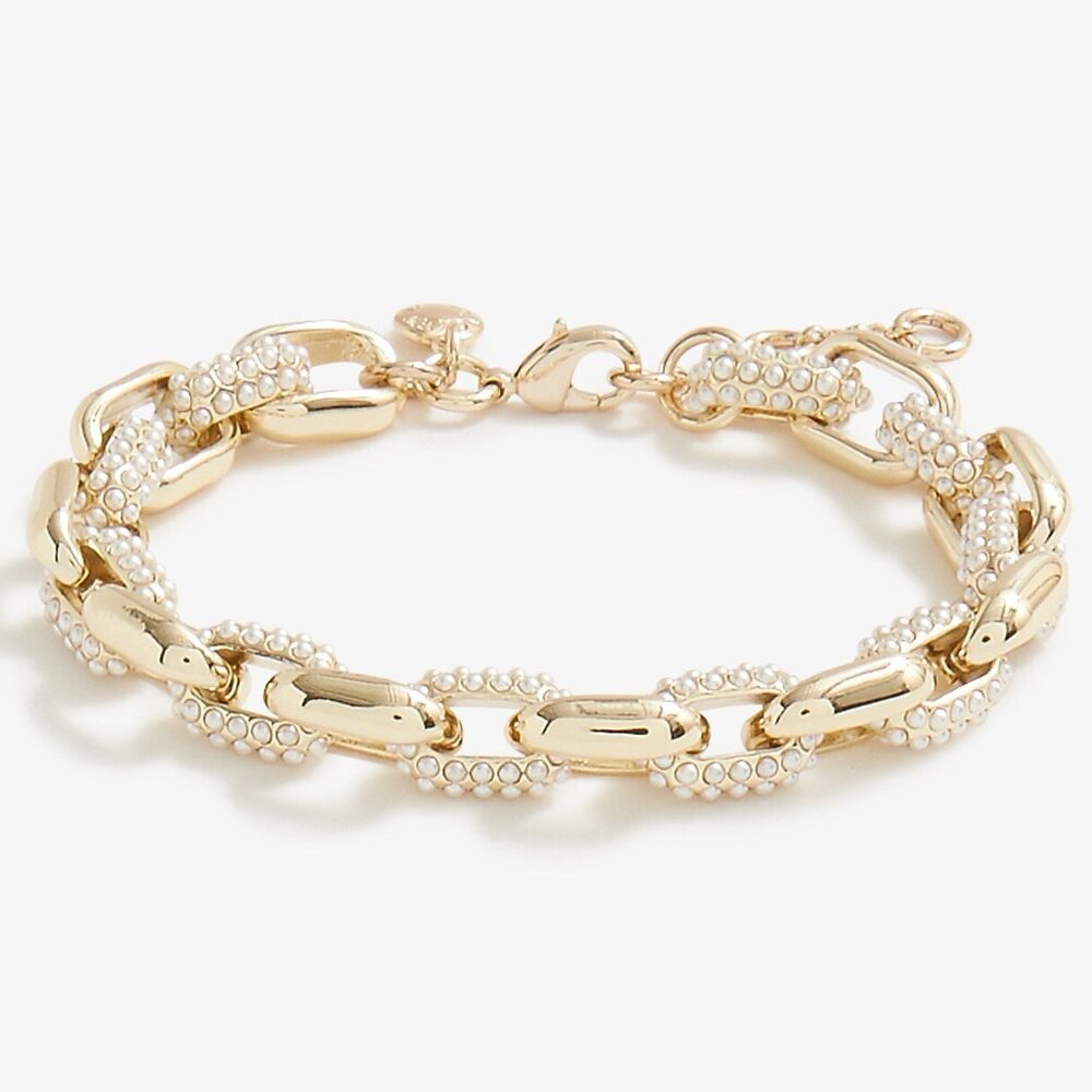 J. Crew Pearl Pavé Chain Bracelet/NWT